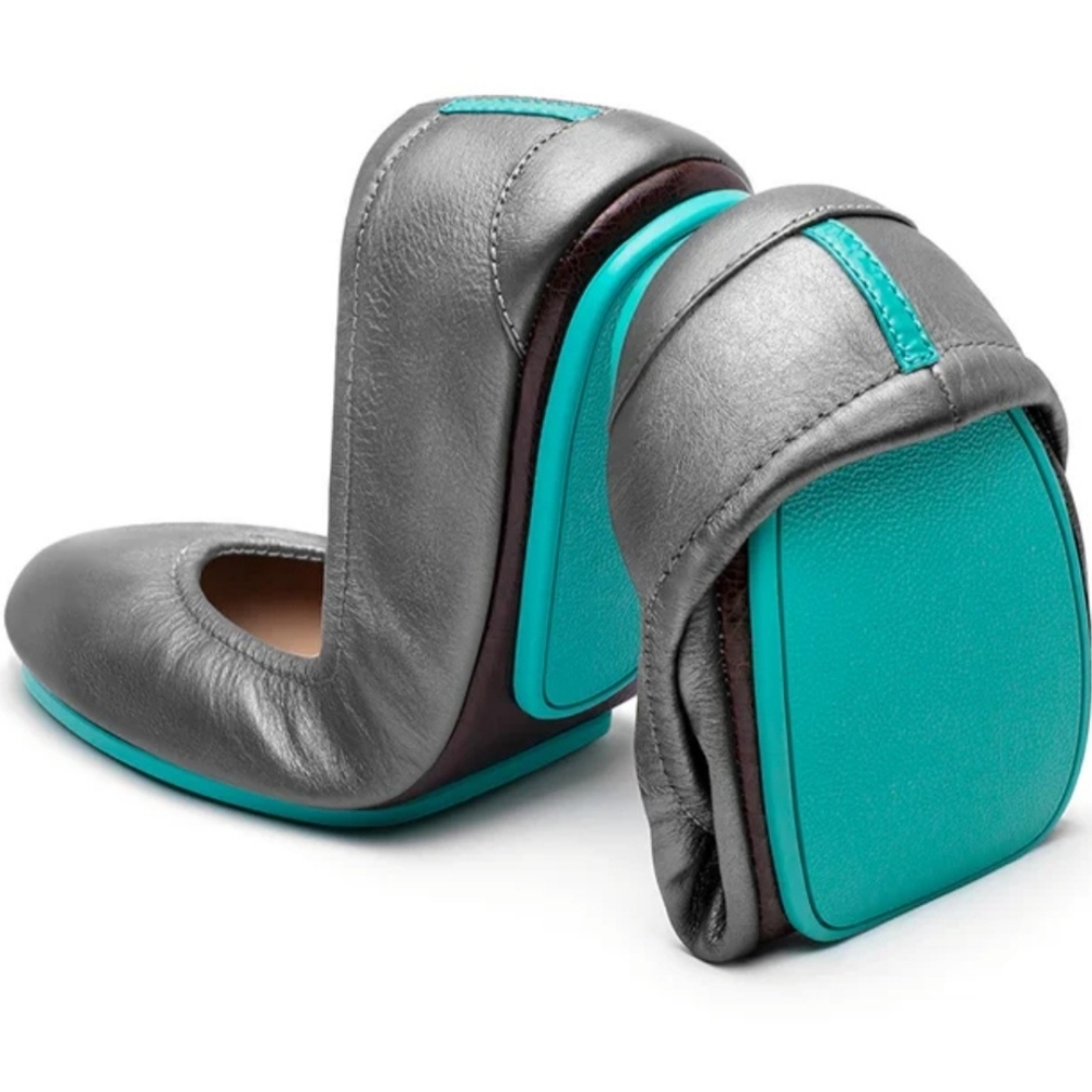 Tieks - Metallic Pewter Ballet Flats